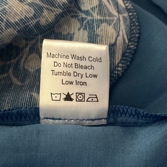 Tuckernuck Limoges Blue Floral Royal Shirt Dress Women’s Size XXL NWT - Picture 12 of 13